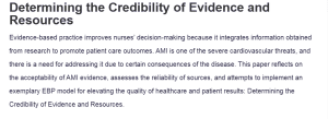 Determining the Credibility of Evidence and Resources