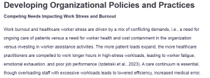 Developing Organizational Policies and Practices