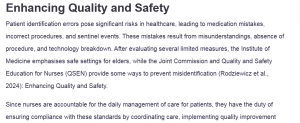 Enhancing Quality and Safety