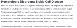 Hematologic Disorders: Sickle Cell Disease