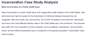 Incarceration Case Study Analysis