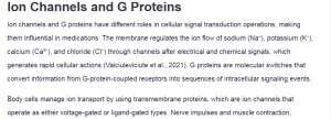 Ion Channels and G Proteins