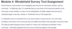 Module 4: Windshield Survey Tool Assignment