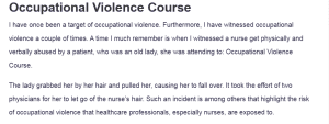 Occupational Violence Course