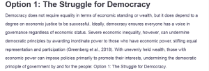 Option 1: The Struggle for Democracy