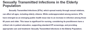 Sexually Transmitted Infections in the Elderly Population