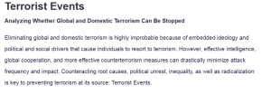 Terrorist Events