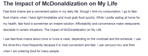 The Impact of McDonaldization on My Life