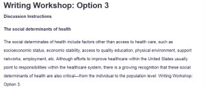 Writing Workshop: Option 3