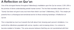 A Reflection on Qur’an