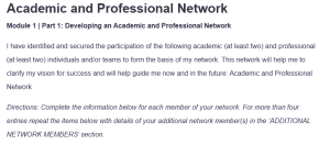 Academic and Professional Network