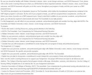 Aligning My Goals with Walden and AACN’s Essentials