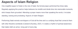 Aspects of Islam Religion