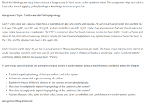 Case Study - Cardiovascular Pathophysiology