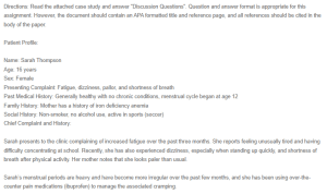 Case Study - Iron Deficiency Anemia