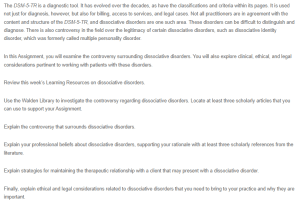 Discussion - Dissociative Disorders