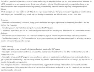 Discussion - The DNP-Prepared Nurse’s Role