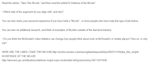 Discussion - The McJob