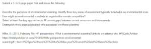Environmental Scanning and Workforce Planning
