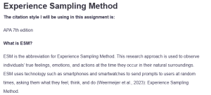 Experience Sampling Method