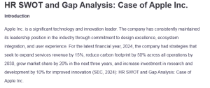HR SWOT and Gap Analysis: Case of Apple Inc.