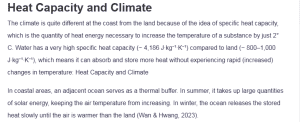 Heat Capacity and Climate