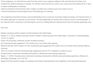 History and Evolution from Distance Learning to E-Learning