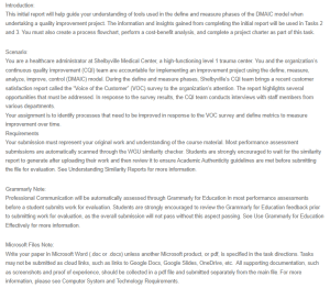 Initial Report for Shelbyville Medical Center Improvement Project 