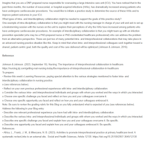 Intra- and Interdisciplinary Collaboration in Addressing Hospital-Acquired Infections