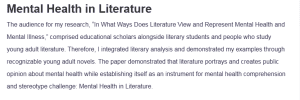 Mental Health in Literature