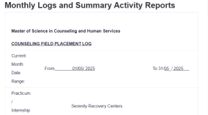 Monthly Logs and Summary Activity Reports
