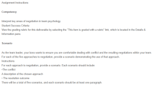 Negotiation Approaches in Team Psychology - Resolving Conflict