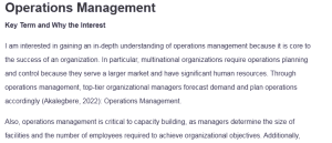 Operations Management