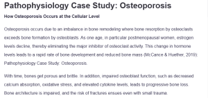 Pathophysiology Case Study: Osteoporosis