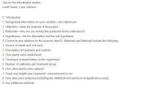 Plant Experiment Scientific Report