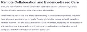 Remote Collaboration and Evidence-Based Care