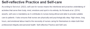 Self-reflective Practice and Self-care