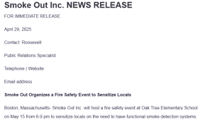 Smoke Out Inc. NEWS RELEASE