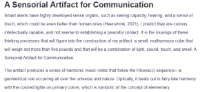 A Sensorial Artifact for Communication