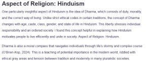 Aspect of Religion: Hinduism