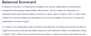 Balanced Scorecard