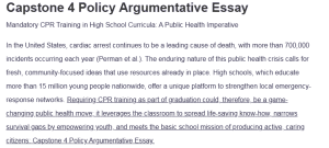 Capstone 4 Policy Argumentative Essay