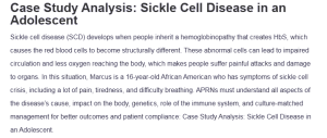 Case Study Analysis: Sickle Cell Disease in an Adolescent