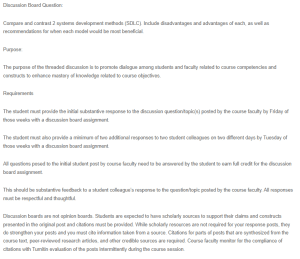 Comparing and Contrasting the Waterfall and Agile SDLC Models