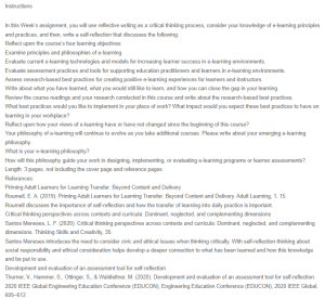 Critiquing e-Learning Knowledge