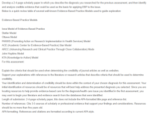 Determining the Credibility of Evidence and Resources