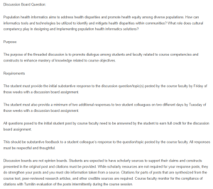 Discussion - Population Health Informatics