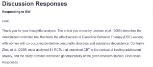 Discussion Responses