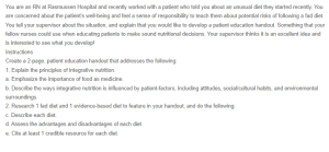 Educating Patients About Integrative Nutrition