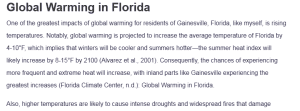 Global Warming in Florida